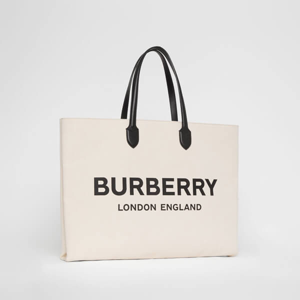 【BURBERRY】バーバリー キャンバストートバッグ コピー ロゴデティール