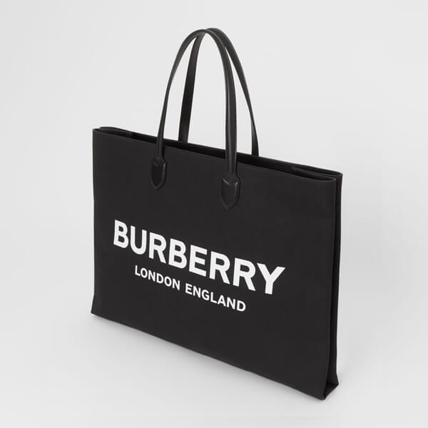 【BURBERRY】バーバリー キャンバストートバッグ コピー ロゴデティール
