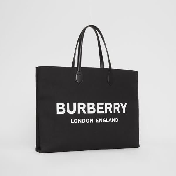 【BURBERRY】バーバリー キャンバストートバッグ コピー ロゴデティール