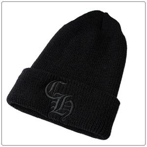 CHROME HEARTS クロムハーツ 偽物 ニット 白ニット帽 CHロゴ