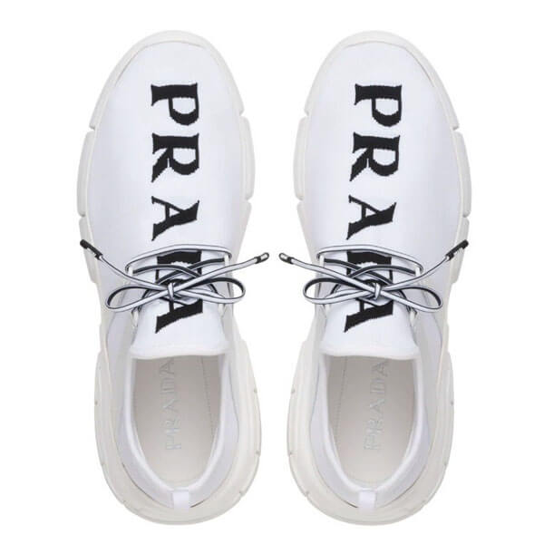 PRADA◎ロゴニットファブリック スニーカー 4E34923V98F0964