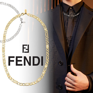 フェンディ20SS FFリンク チェーンネックレス*ゴールド&シルバー