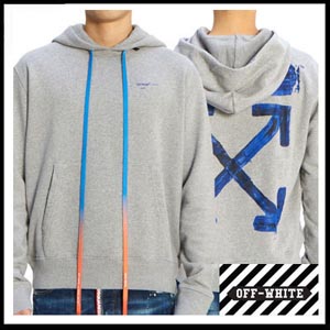 (オフ ホワイト 偽物 パーカー) off-White ARROWS スリム HOODIE 芸能人OMBB034F19E30010