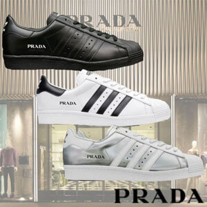 即日発送 アディダス×PRADA 偽物コラボ SUPERSTAR 限定レザースニーカー 全3色