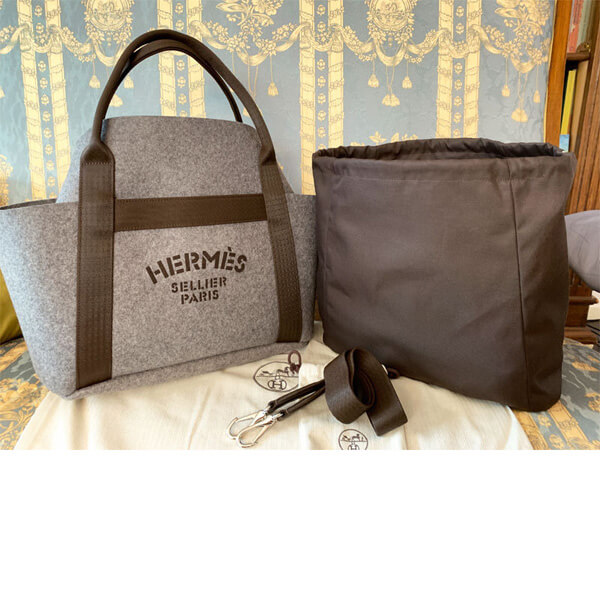 SAUT エルメス トートバッグ 偽物 AU GRAND PALAIS 2020 SAC de PANSAGE"GROOM"Feutre