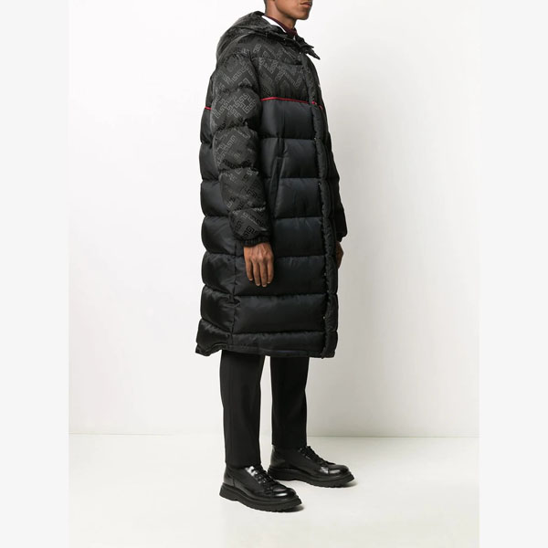 【21AW】★VERSACE ヴェルサーチ★グレカプリント パデッドコート(ブラック)