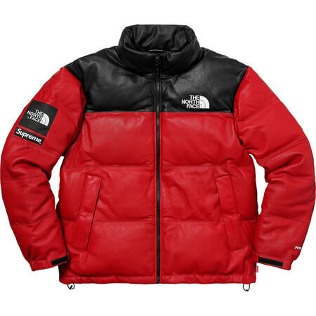 シュプリーム north face 偽物 シュプリーム ノースフェイス ダウン ヌプシ 偽物 レザーダウンジャケット 3色