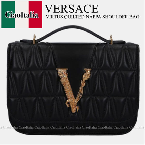 ヴェルサーチ VIRTUS QUILTED NAPPA SHOULDER BAG