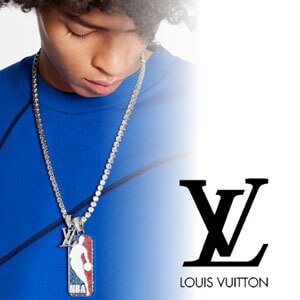 【ルイヴィトン】LV×NBAコラボ!LVロゴ ストラス ネックレス MP2856