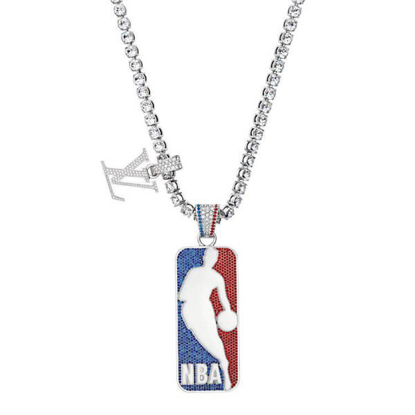 【ルイヴィトン】LV×NBAコラボ!LVロゴ ストラス ネックレス MP2856