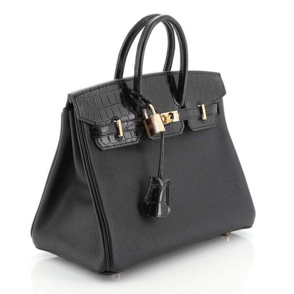 エルメス★<限定品で貴重>美しすぎるBIRKINタッチクロコxトゴ30 ブラック