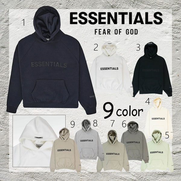 FEAR OF GOD エッセンシャルズ 偽物 パーカー フーディー 9色