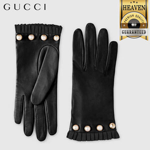 累積売上総額第1位【グッチ★21春夏】STUDDED LEATHER GLOVES 434222 BAPV0 1000偽物