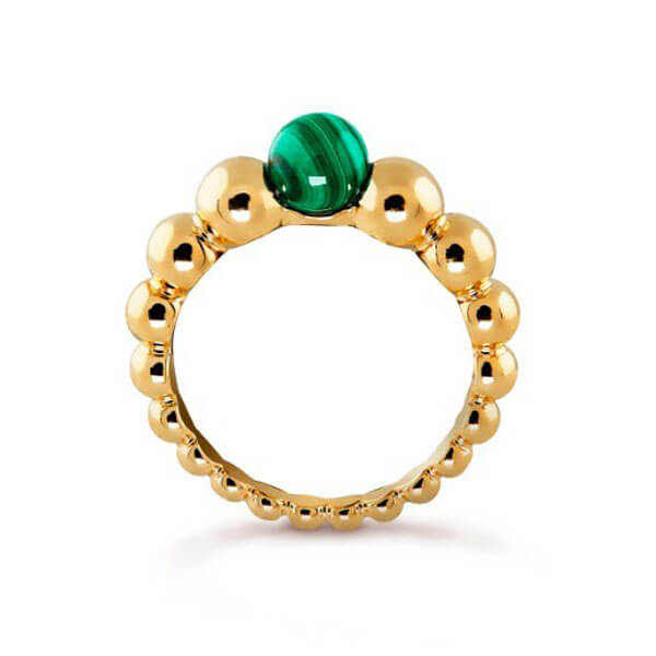 ヴァンクリーフ&アーペル /Perlee couleurs variation ring Malachite VCARO5M200