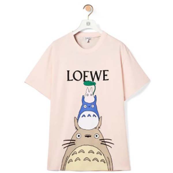 可愛いロエベ×となりのトトロコットン Tシャツ 偽物 アニメ コラボ 服 2023