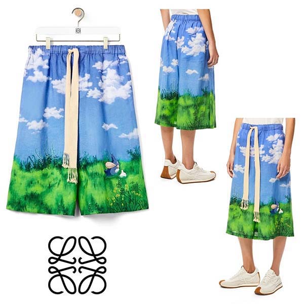 アニメ コラボ 服 2023 ロエベ トトロロゴ コピーN級品ハーフパンツ シャツにあう S848Y04X02