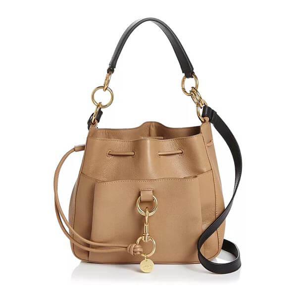 SEE BY CHLOE★Tony Mediumレザーバケットバッグ偽物★CHS19USA06565