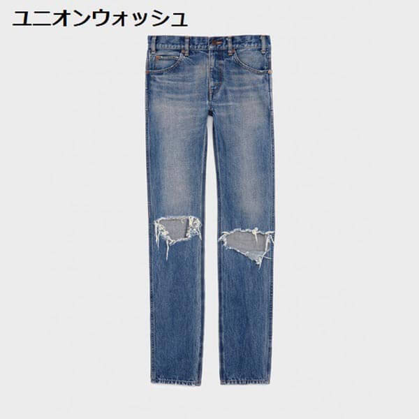 セリーヌ ユニオンウォッシュ スリムジーンズ 偽物 2N309020G.07UW