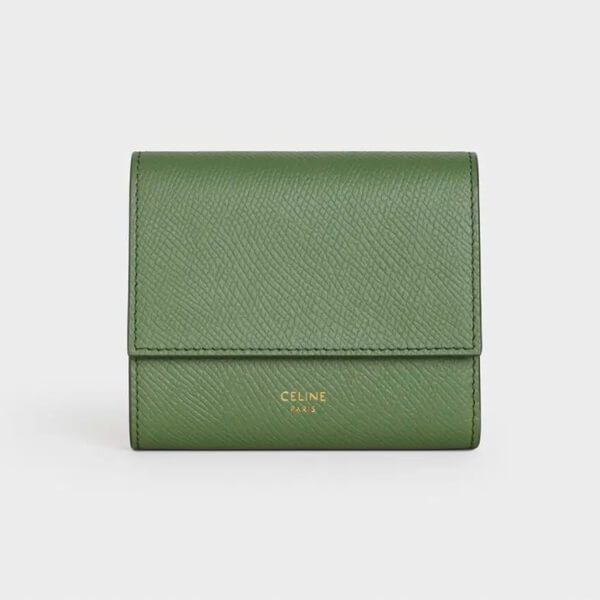 人気ブランド！セリーヌ☆ミディアムフラップウォレット 三つ折り財布