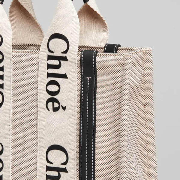 2024人気最新作！クロエ woody 偽物◇chloe トートバッグ 偽物◇キャンバス＆レザーCHC21US383E6691J