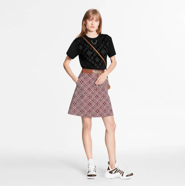 完売必至☆ルイヴィトン SINCE1854 Vディテール Tシャツ コピーBlack 1A8M5W