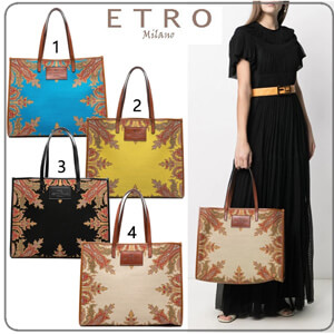 ETRO ペイズリー ジャカード トートバッグ コピー