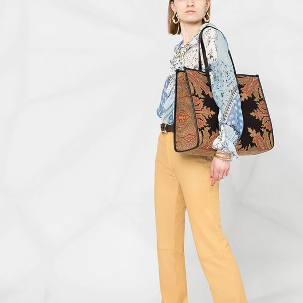 ETRO ペイズリー ジャカード トートバッグ コピー