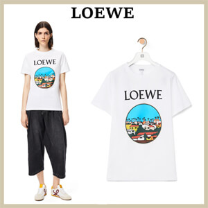 【ロエベ】L.A. シリーズ プリント Tシャツ 偽物(コットン) S897Y22X02