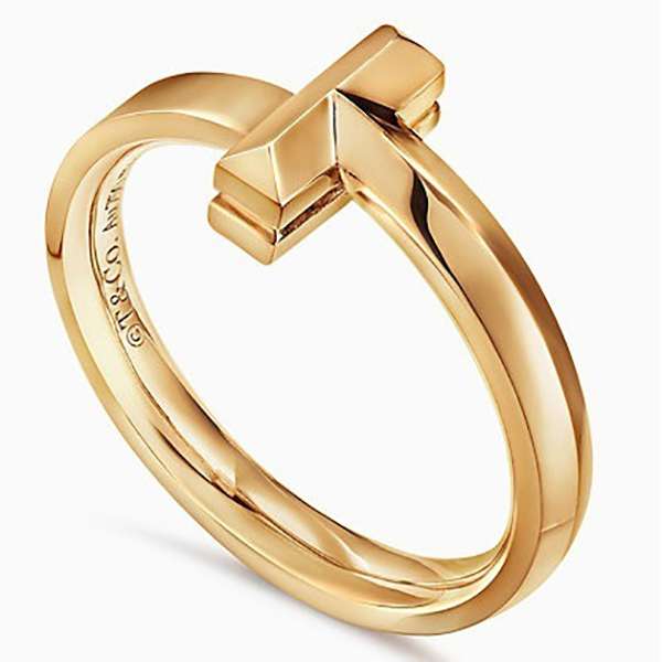 ティファニー T T1 ナロー リング 18金ゴールド 偽物 幅 2.5MM Tiffany09
