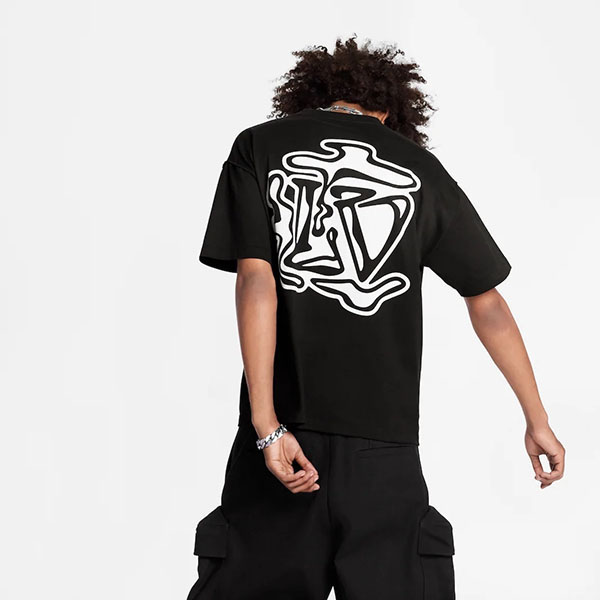 ルイヴィトン LVスモークプリンテッドTシャツ 偽物1A5TZO