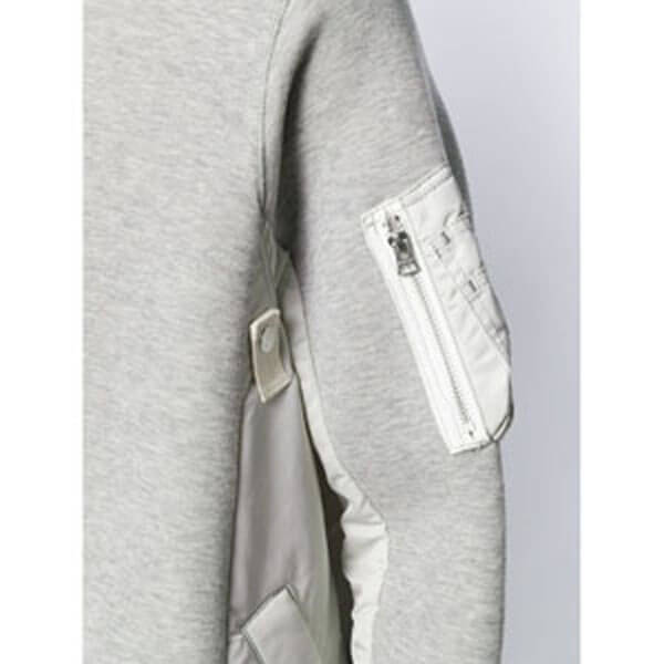 【Sacai】人気!オーバーサイズ グレー パーカー 偽物 SCM033381