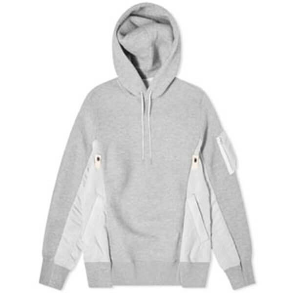 【Sacai】人気!オーバーサイズ グレー パーカー 偽物 SCM033381