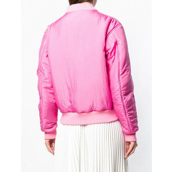 グッチ★素敵!Appliqued satin shell bomber Jacket