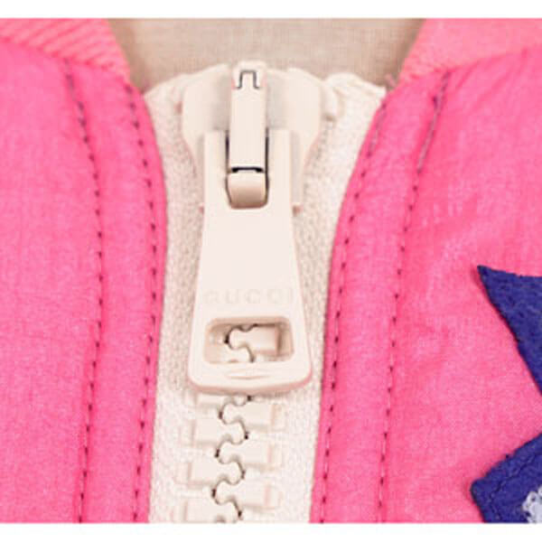 グッチ★素敵!Appliqued satin shell bomber Jacket