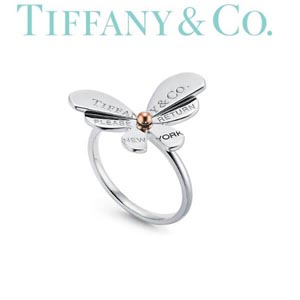 ティファニー リング コピー バタフライ スターリングシルバー 18K tiffany42243
