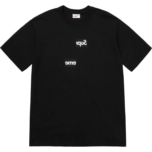 シュプリーム Tシャツ 偽物 コム デ ギャルソン Tシャツ スプリットボックス ホワイト◆シュプリーム Comme des Garcons SHIRT Split Box Logo Tee ◆White