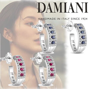 【人気商品】Damiani*Belle Epoque ホワイトゴールド ダイヤモンド ピアス 偽物20062796