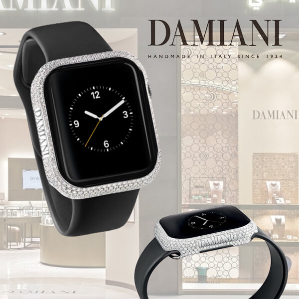 【AppleWatch4 カバー】ダミアーニ 偽物/Gomitolo ホワイト ダイヤ 44mm