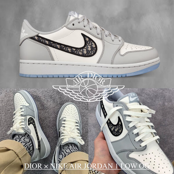 注目度抜群!ナイキ ディオール スニーカー コピー☆エアージョーダン スーパーコピー 通販 Air ディオール Air Jordan 1 Low