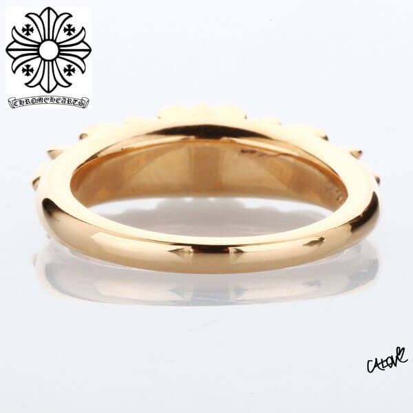 クロムハーツ フローラル 22kGold ダイアモンド ゴールド リング 偽物 ch2104138
