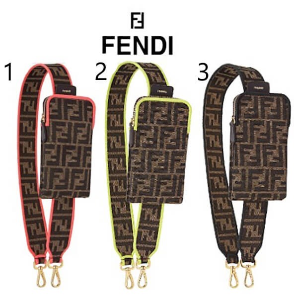 <フェンディ> STRAP YOU スマホケースコピー付き ショルダーストラップ