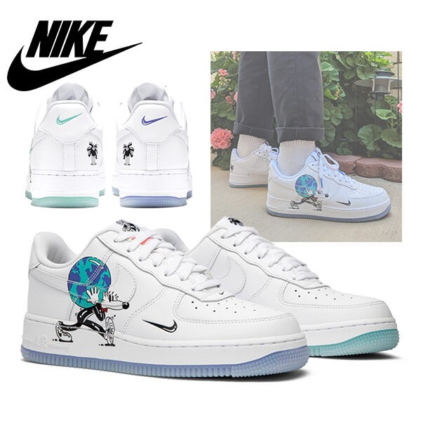 入手困難コラボ!Nike Air Force 1 Flyleather Steve Harrington Earth Day 偽物 CI5545 100