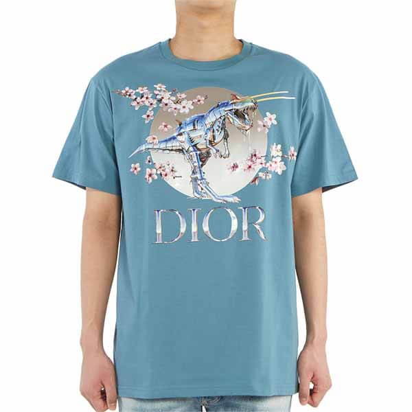 入手困難品!ディオール x Sorayama ロゴプリント Tシャツスーパーコピー☆2色