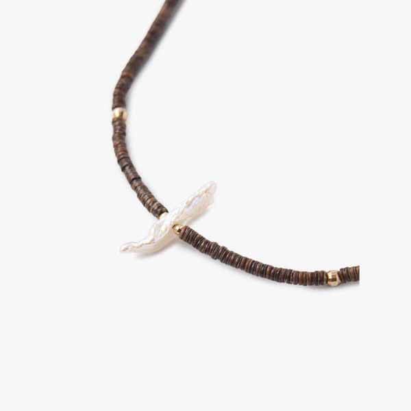 ロンハーマン MIZUKI 14kt 偽物 オリーブシードとパールのネックレス