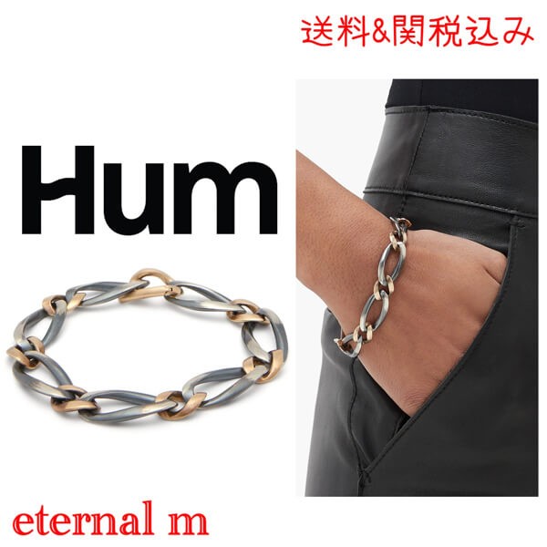 新作 ヒューマンメイド シルバー&ゴールド ブレスレット hum73003