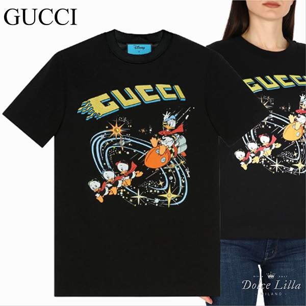 グッチ DISNEY(ディズニー)x グッチ ドナルドダック Tシャツ 偽物 644671XJDBD1043