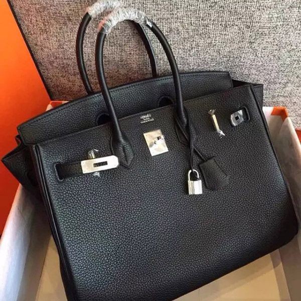 ♪即発エルメス Birkin25 偽物 ブラック SV金具 Y刻 トゴ バッグ 世界中で大人気