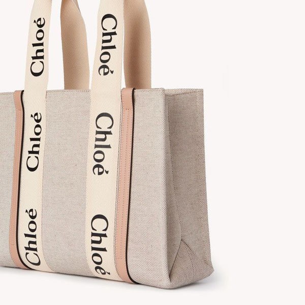 2024人気最新作！クロエ woody 偽物◇chloe トートバッグ 偽物◇キャンバス＆レザーCHC21US383E6691J