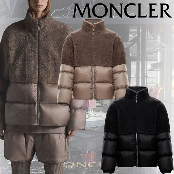 大注目コラボ【MONCLER+Rick Owens】COYOTE ボア ダウンジャケット 偽物 09N1B50401A0161250