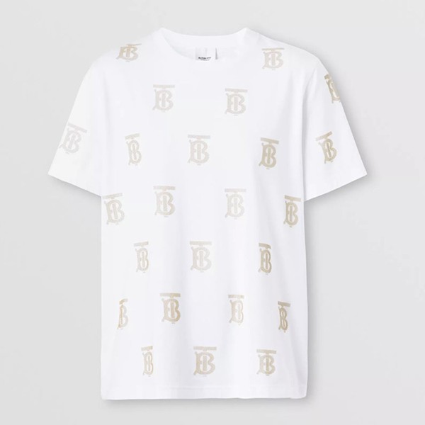 【バーバリー】TBモノグラムモチーフ コットンTシャツ コピー 2色80521191
